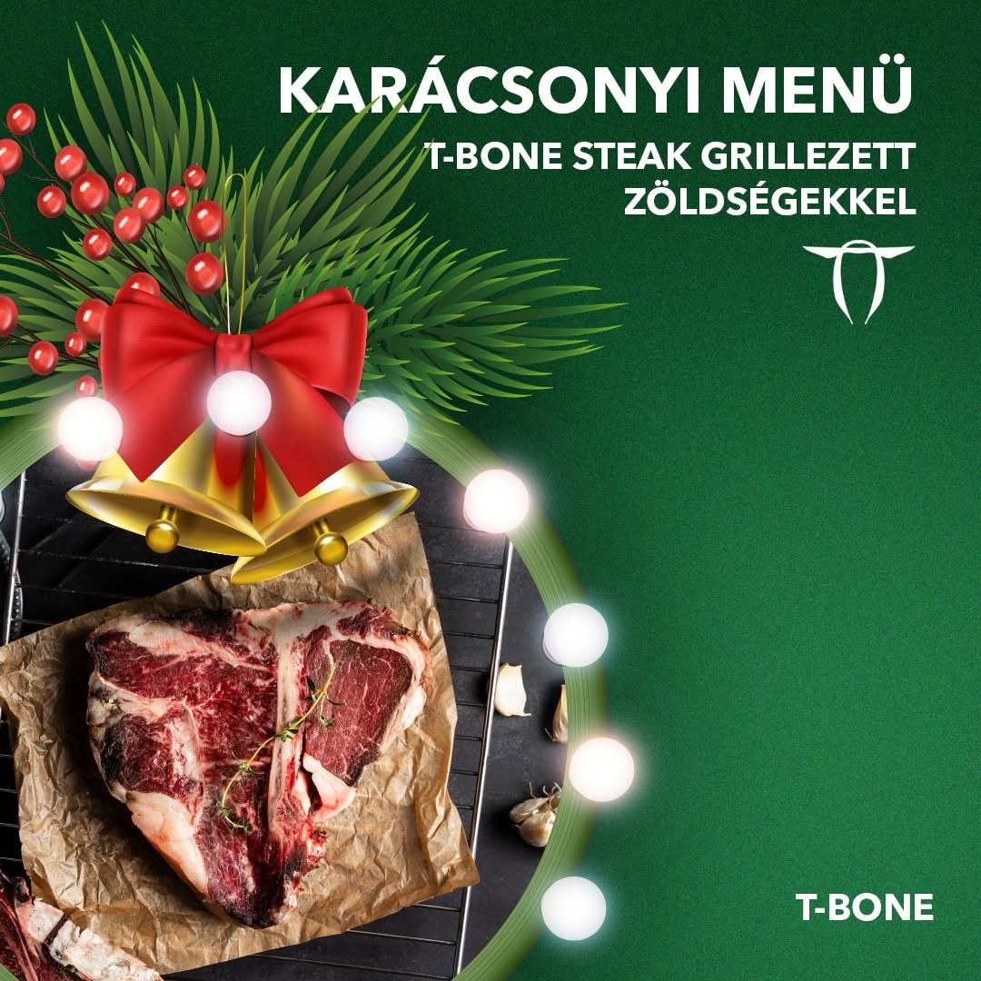 T-bone steak grillezett zöldségekkel