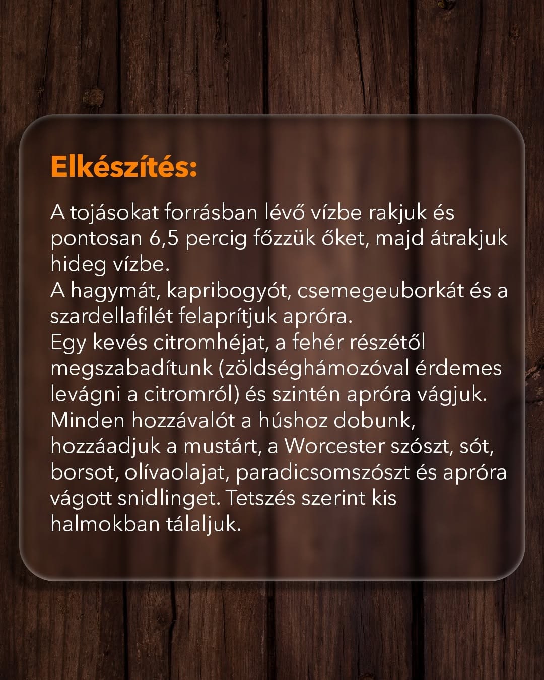 Tatár beefsteak elkészítése - Naragh